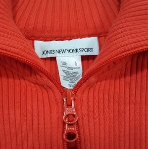 Jones New York sport sweater with double zippers